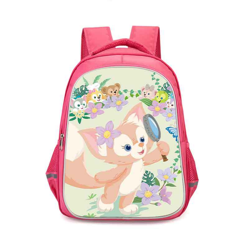LinaBell double-layer backpack personalized school bag Pink - Image 13