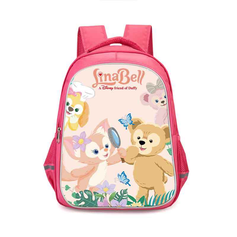 LinaBell double-layer backpack personalized school bag Pink - Image 12