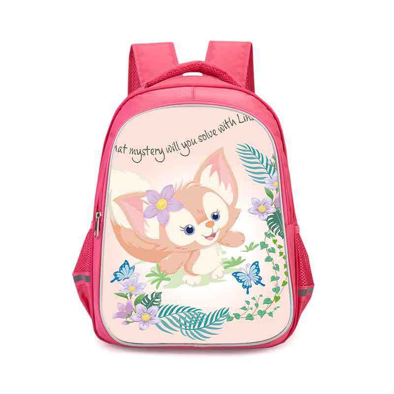LinaBell double-layer backpack personalized school bag Pink - Image 4