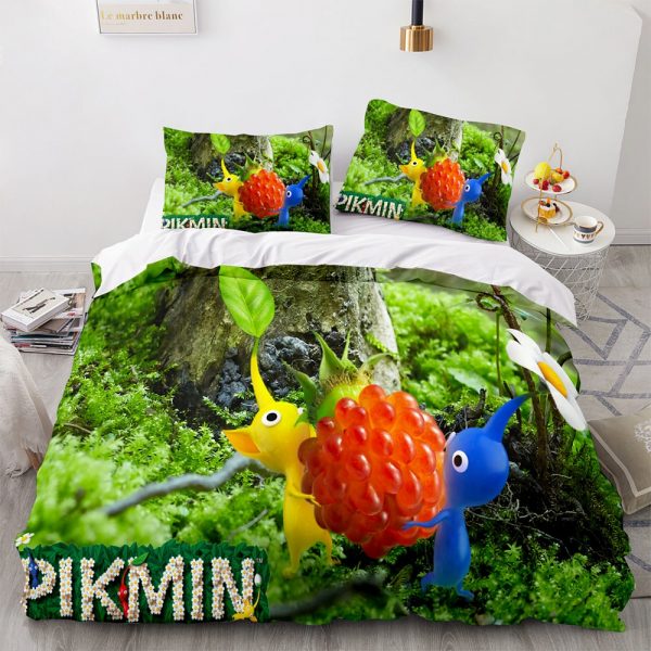Pikmin Comfortable Bedding Three-Piece Soft and Breathable Duvet Cover