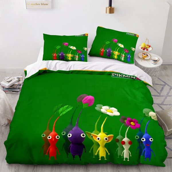 Pikmin Comfortable Bedding Three-Piece Soft and Breathable Duvet Cover - Image 10
