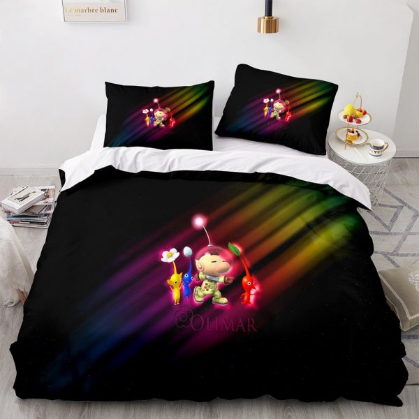 Pikmin Comfortable Bedding Three-Piece Soft and Breathable Duvet Cover - Image 15