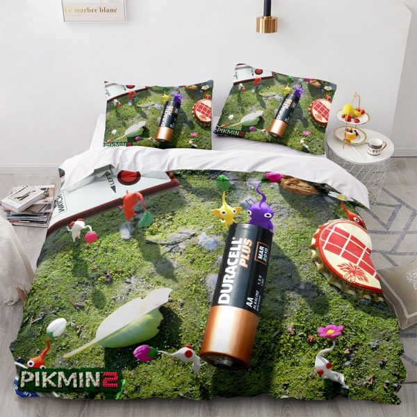 Pikmin Comfortable Bedding Three-Piece Soft and Breathable Duvet Cover - Image 6