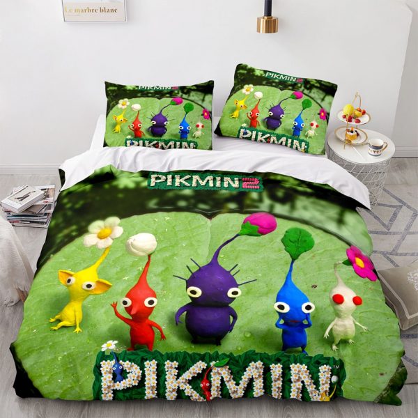 Pikmin Comfortable Bedding Three-Piece Soft and Breathable Duvet Cover - Image 7