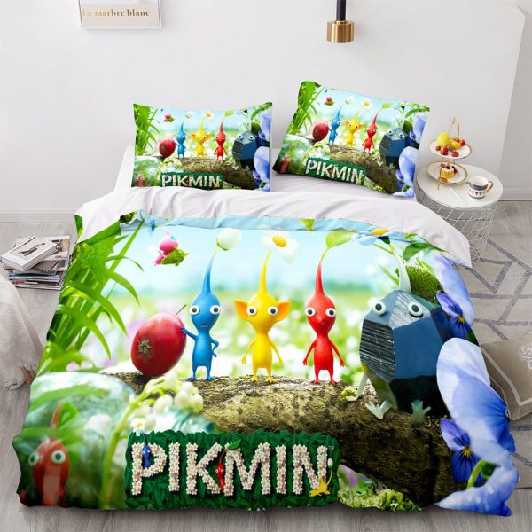 Pikmin Comfortable Bedding Three-Piece Soft and Breathable Duvet Cover - Image 8