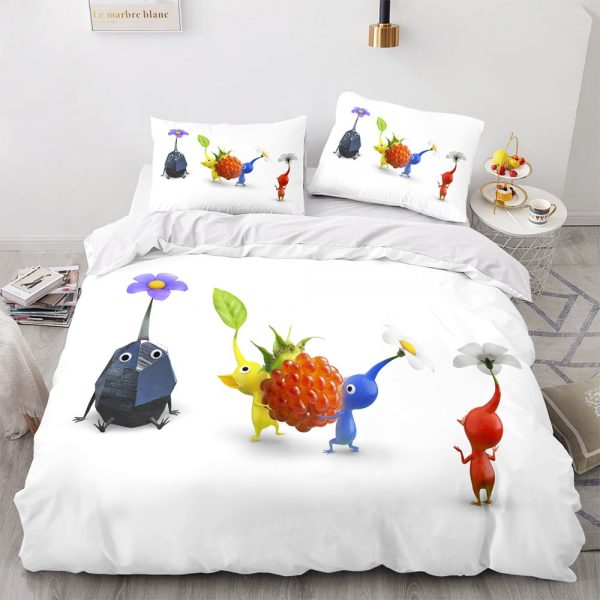 Pikmin Comfortable Bedding Three-Piece Soft and Breathable Duvet Cover - Image 9