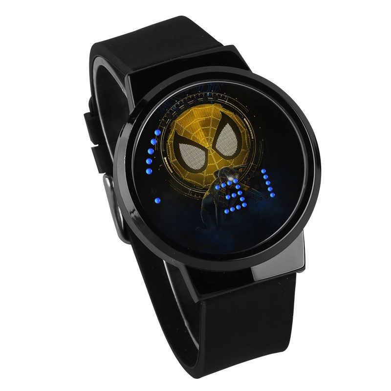 Spider-Man No Way Home Waterproof LED Touch Screen Watch Black Strap Black Dial - Image 5