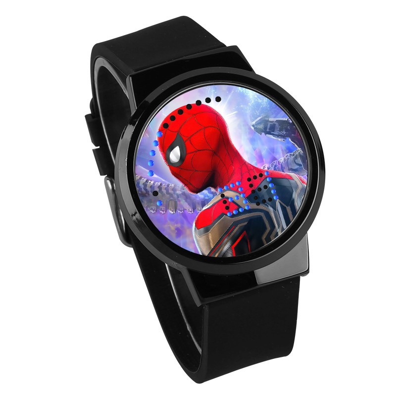 Spider-Man No Way Home Waterproof LED Touch Screen Watch Black Strap Black Dial - Image 6