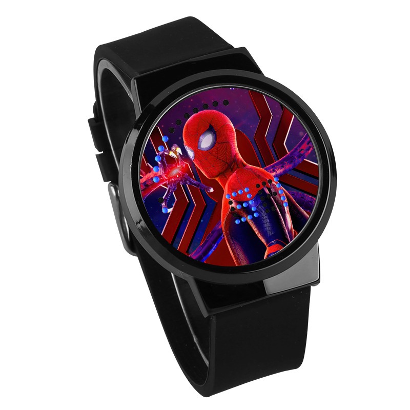 Spider-Man No Way Home Waterproof LED Touch Screen Watch Black Strap Black Dial - Image 8