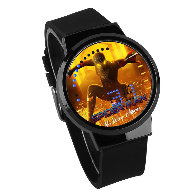 Spider-Man No Way Home Waterproof LED Touch Screen Watch Black Strap Black Dial - Image 10