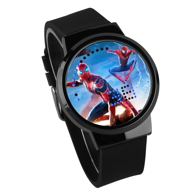 Spider-Man No Way Home Waterproof LED Touch Screen Watch Black Strap Black Dial - Image 12