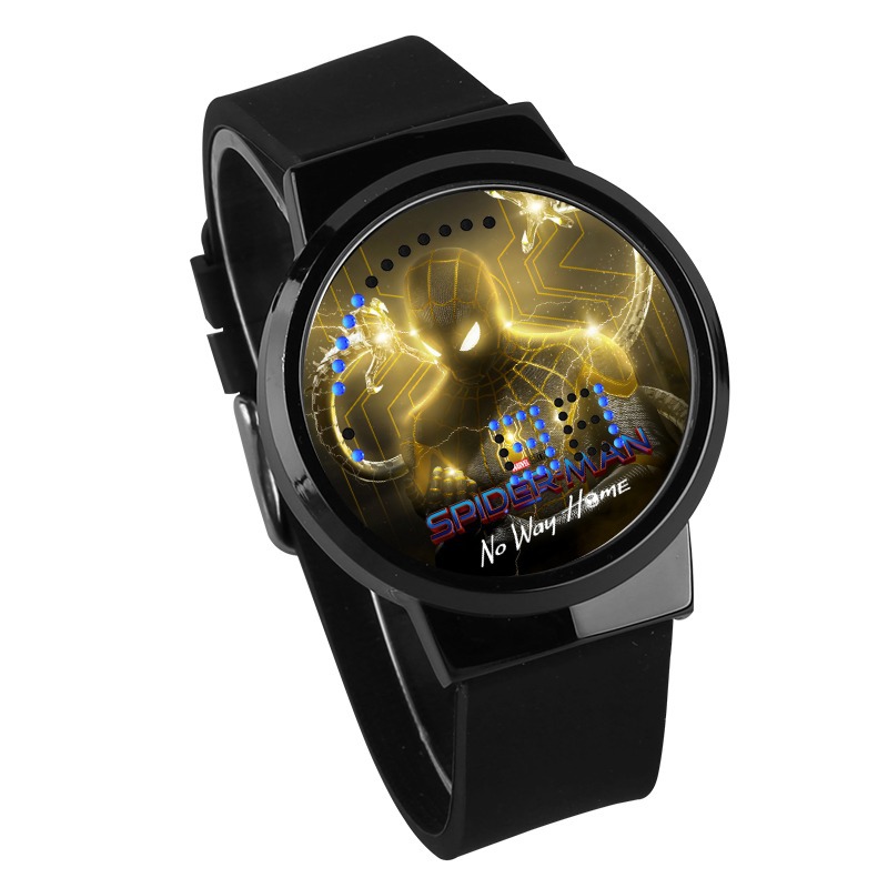Spider-Man No Way Home Waterproof LED Touch Screen Watch Black Strap Black Dial - Image 2