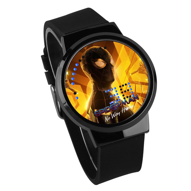Spider-Man No Way Home Waterproof LED Touch Screen Watch Black Strap Black Dial - Image 3