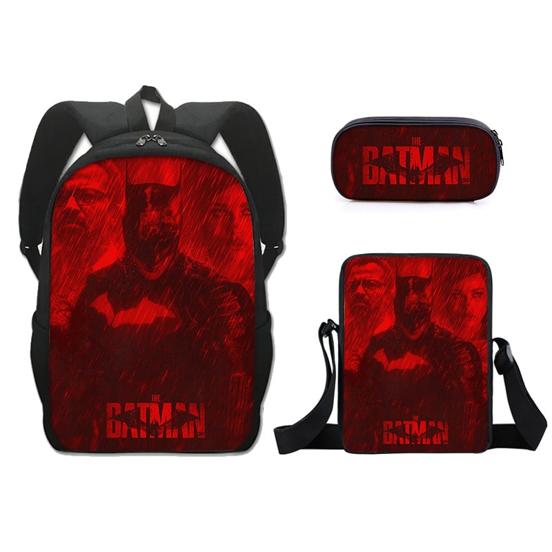 16 Inch The Batman Backpack School Bag+Messenger Bag+Pencil Bag - Image 21