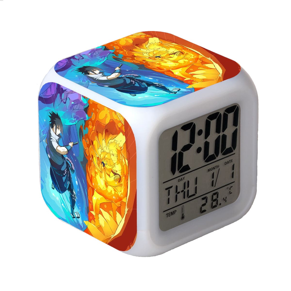 Naruto LED Alarm Clock Luminous Multifunction Watch 7 color Flash Digital Clock selectronic desk clock Gift