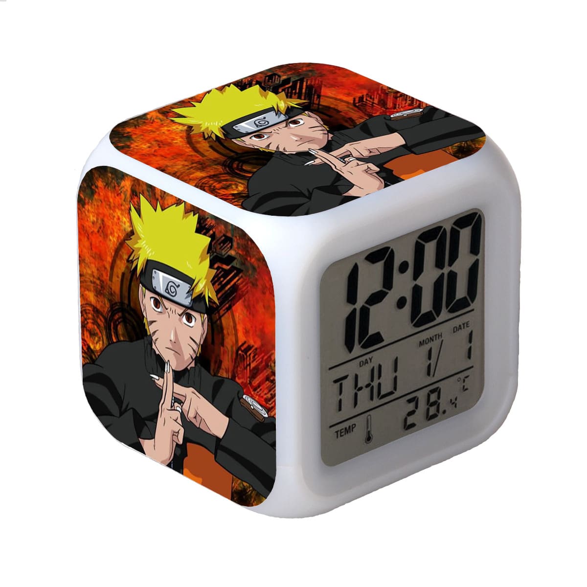 Naruto LED Alarm Clock Luminous Multifunction Watch 7 color Flash Digital Clock selectronic desk clock Gift - Image 14