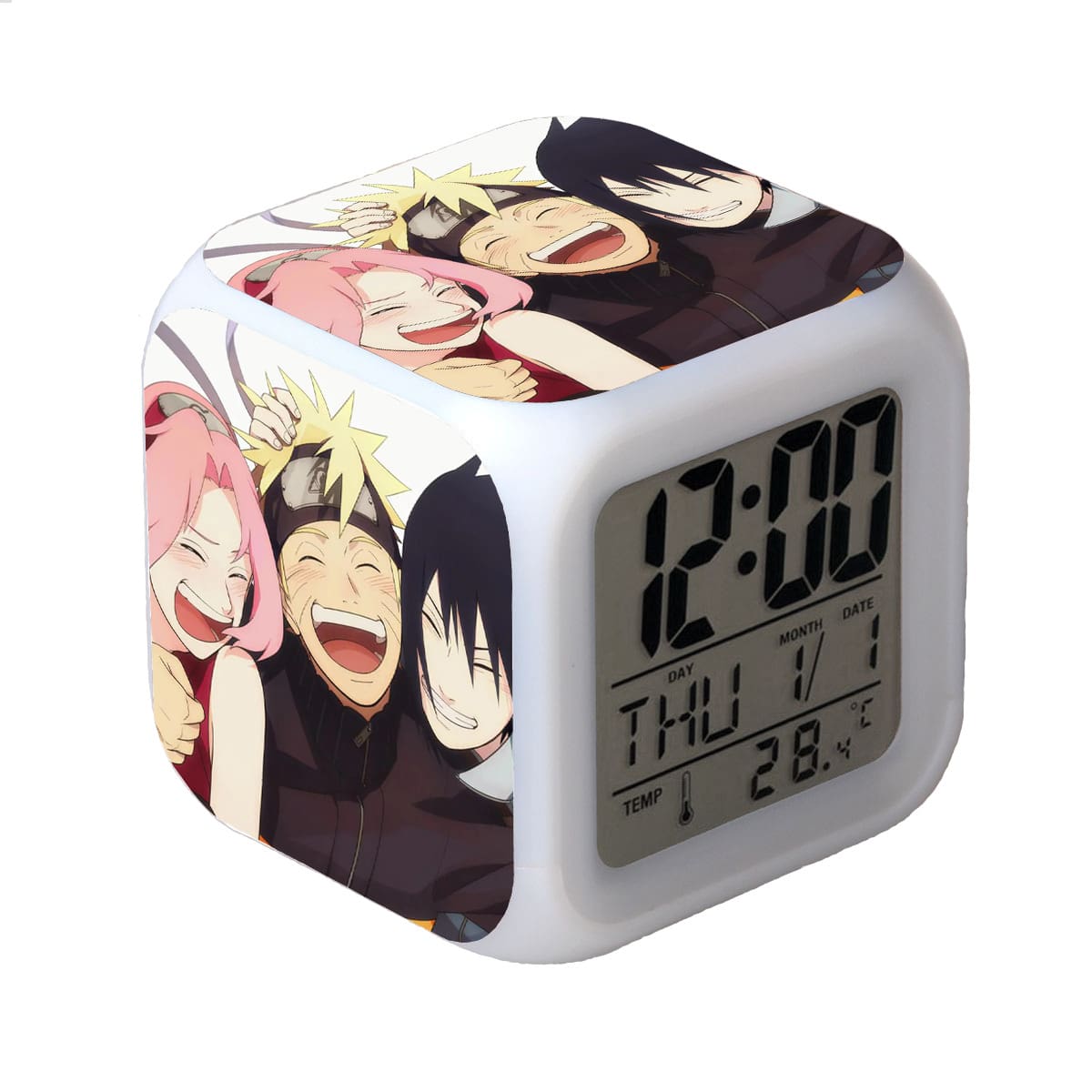 Naruto LED Alarm Clock Luminous Multifunction Watch 7 color Flash Digital Clock selectronic desk clock Gift - Image 20