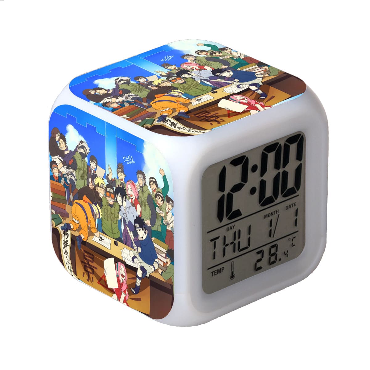 Naruto LED Alarm Clock Luminous Multifunction Watch 7 color Flash Digital Clock selectronic desk clock Gift - Image 4