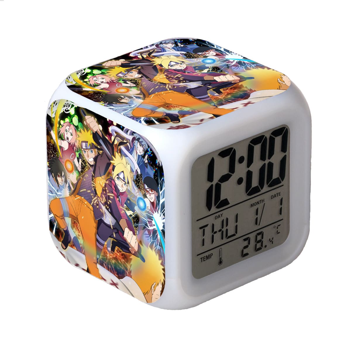 Naruto LED Alarm Clock Luminous Multifunction Watch 7 color Flash Digital Clock selectronic desk clock Gift - Image 30