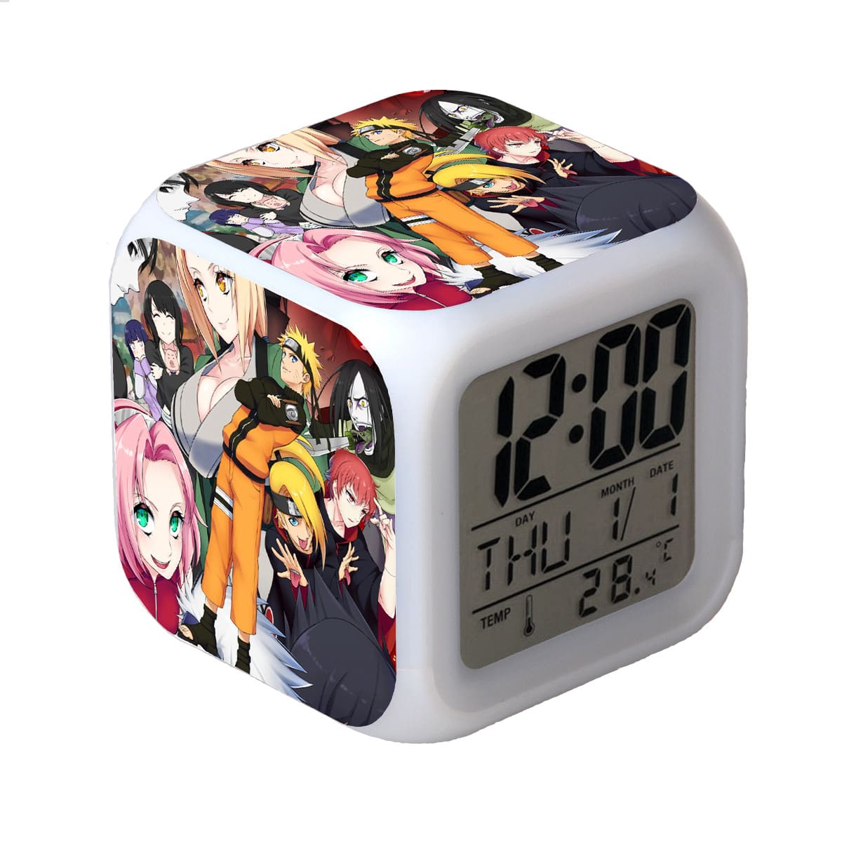 Naruto LED Alarm Clock Luminous Multifunction Watch 7 color Flash Digital Clock selectronic desk clock Gift - Image 31