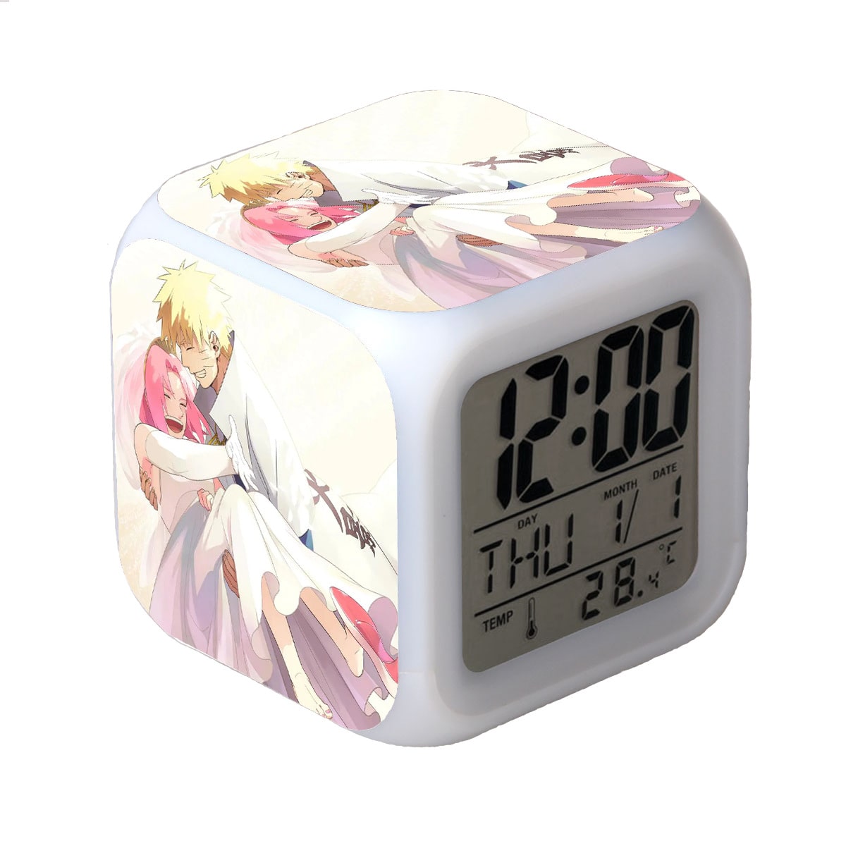 Naruto LED Alarm Clock Luminous Multifunction Watch 7 color Flash Digital Clock selectronic desk clock Gift - Image 5