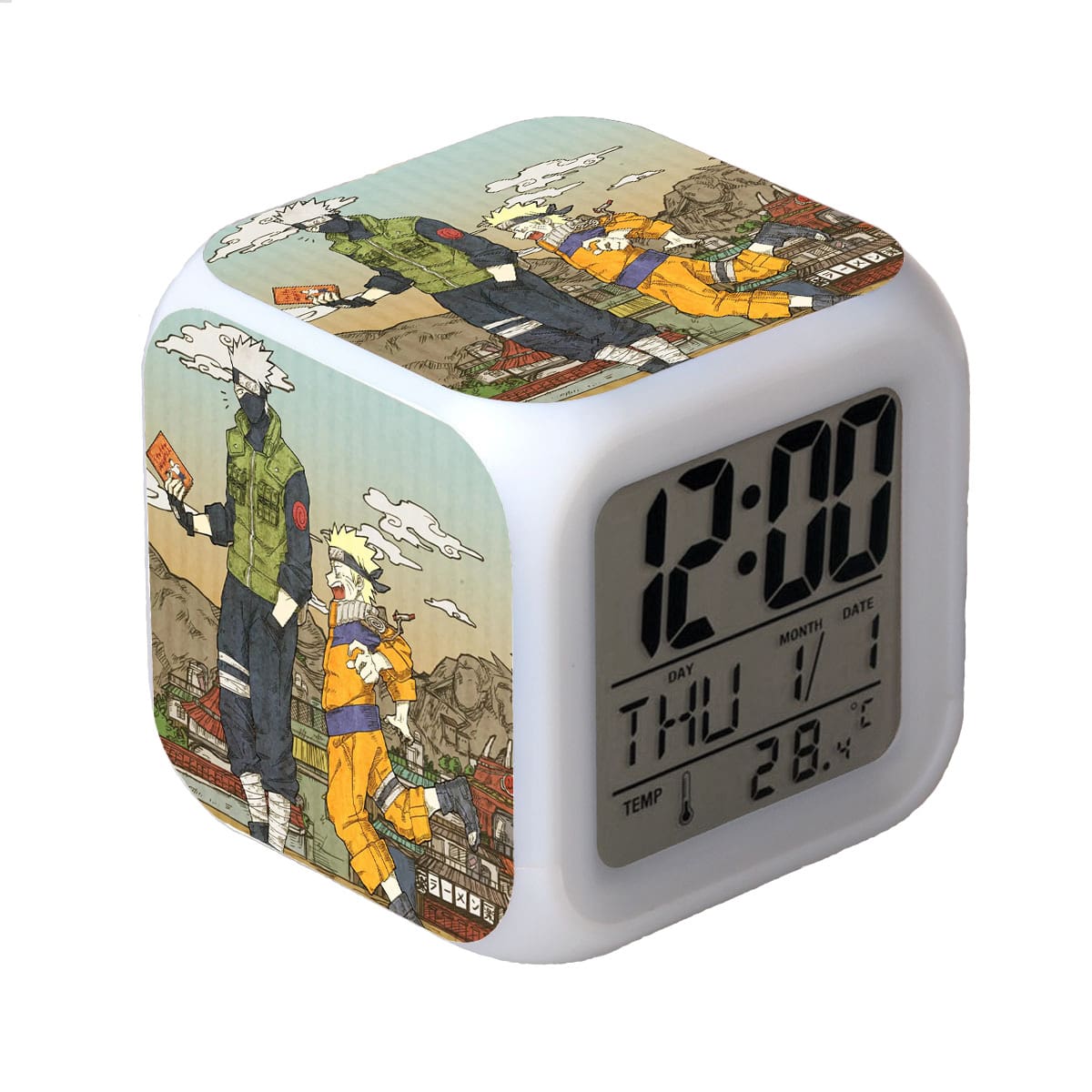 Naruto LED Alarm Clock Luminous Multifunction Watch 7 color Flash Digital Clock selectronic desk clock Gift - Image 34