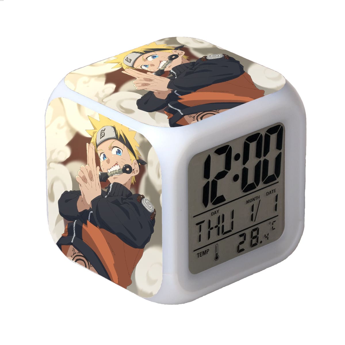 Naruto LED Alarm Clock Luminous Multifunction Watch 7 color Flash Digital Clock selectronic desk clock Gift - Image 2