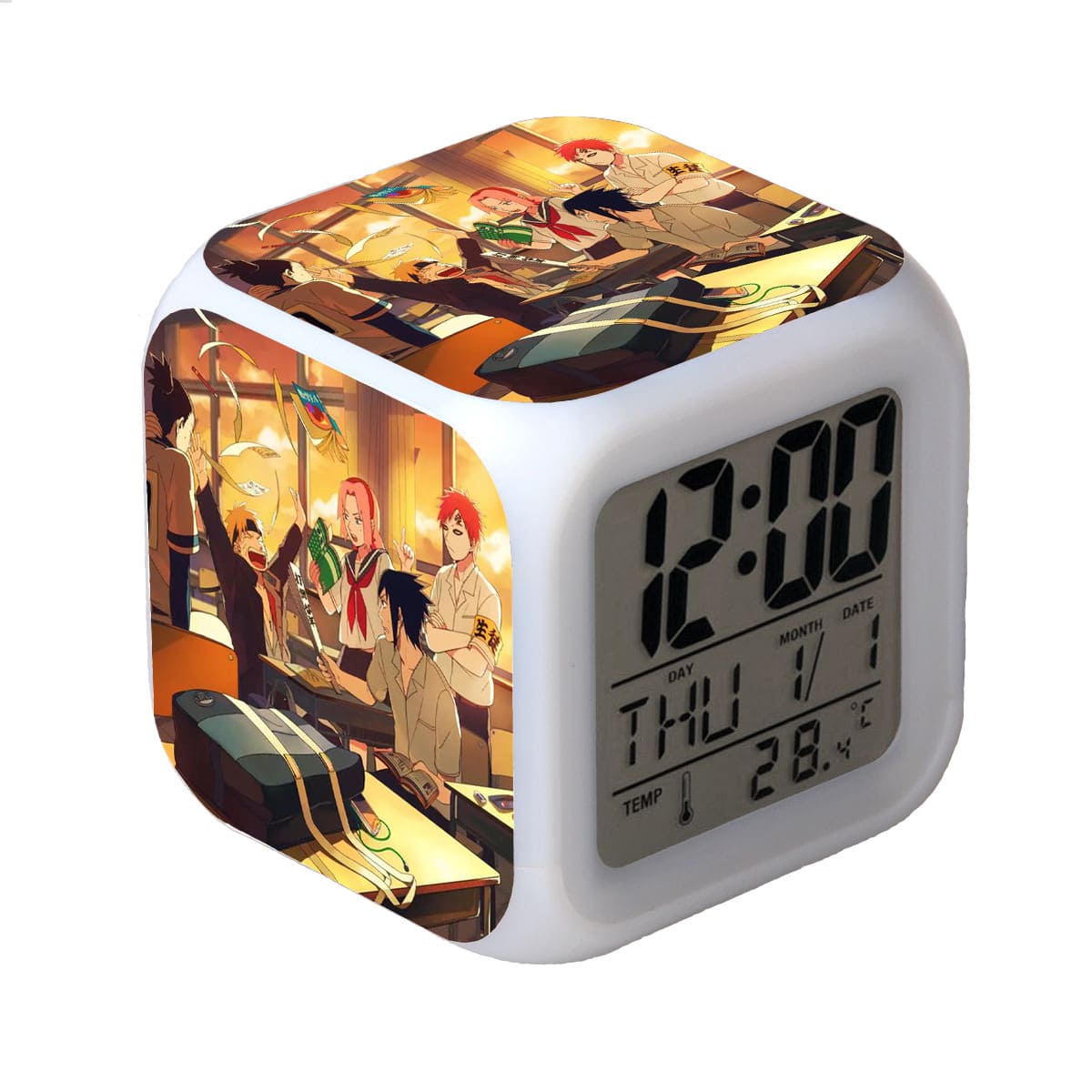 Naruto LED Alarm Clock Luminous Multifunction Watch 7 color Flash Digital Clock selectronic desk clock Gift - Image 7