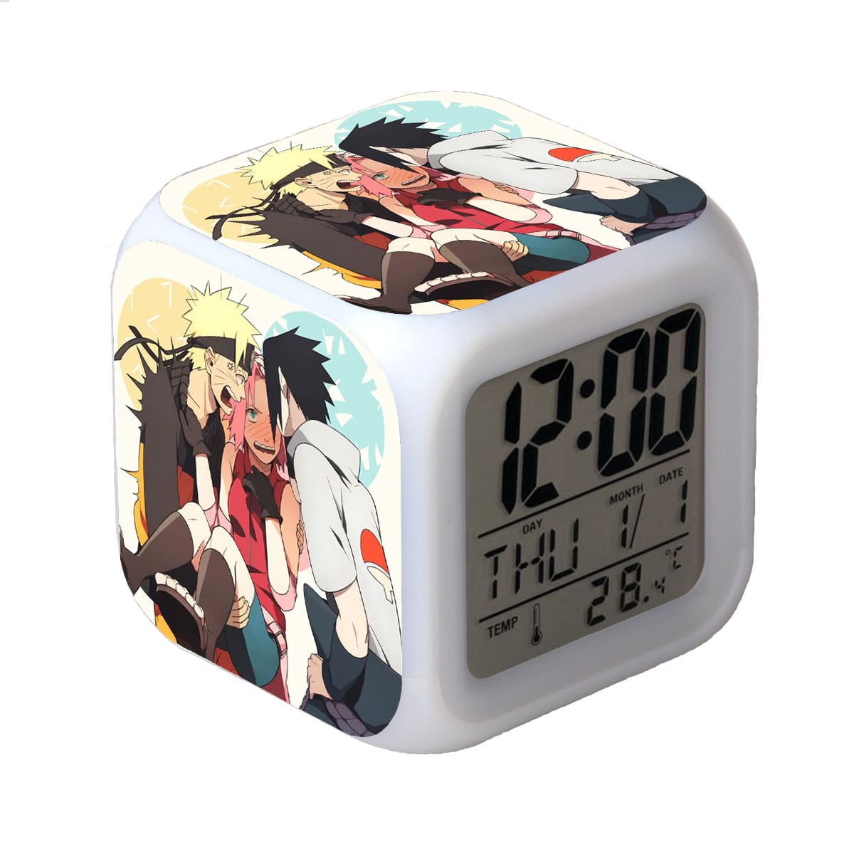 Naruto LED Alarm Clock Luminous Multifunction Watch 7 color Flash Digital Clock selectronic desk clock Gift - Image 8