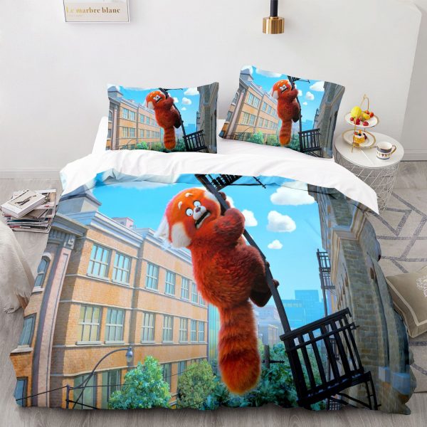 Turning Red Comfortable Bedding Three-Piece Soft and Breathable Duvet Cover - Image 11