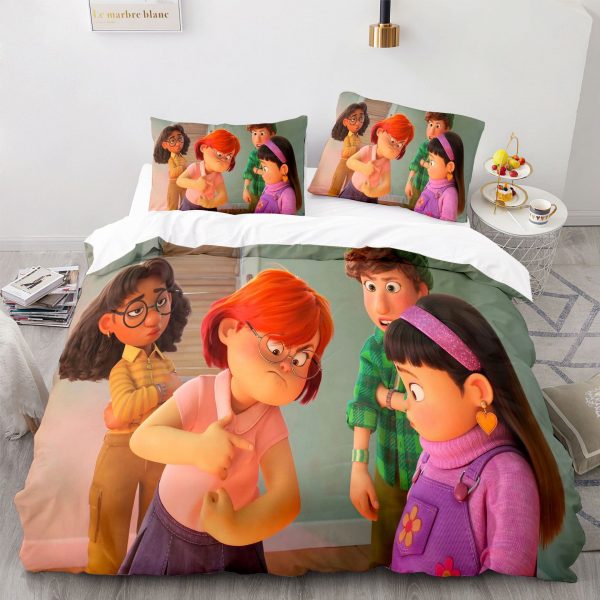 Turning Red Comfortable Bedding Three-Piece Soft and Breathable Duvet Cover - Image 16