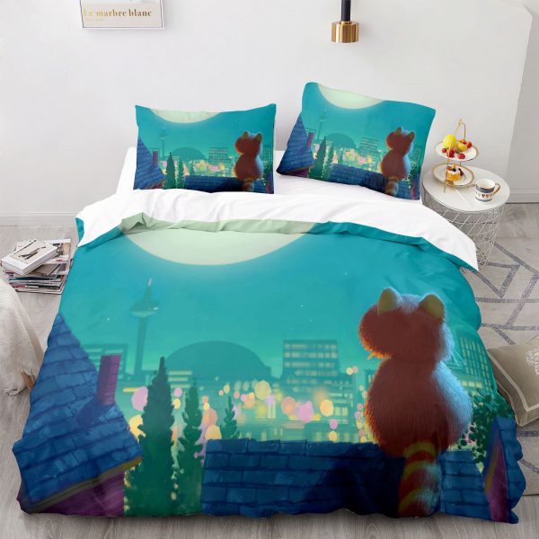 Turning Red Comfortable Bedding Three-Piece Soft and Breathable Duvet Cover - Image 17