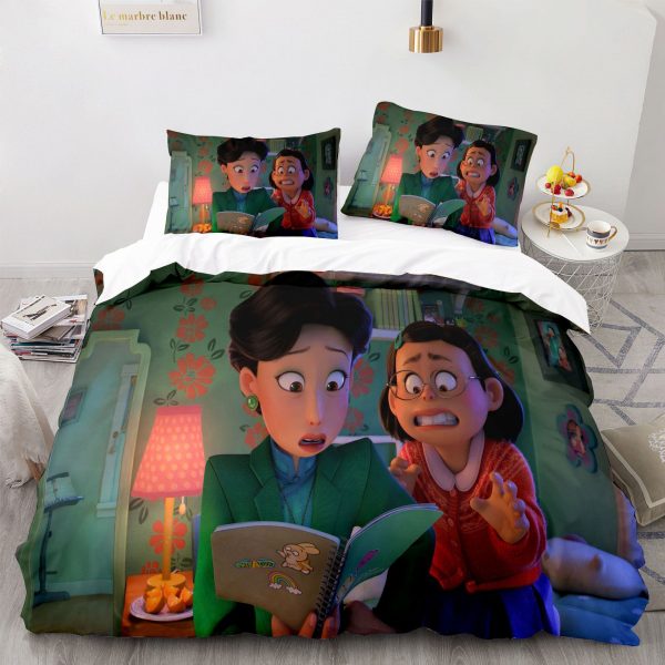 Turning Red Comfortable Bedding Three-Piece Soft and Breathable Duvet Cover - Image 18