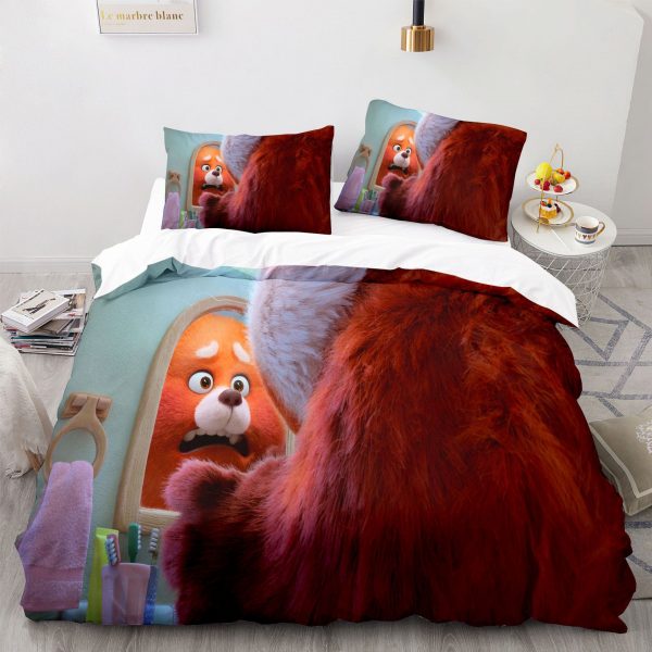 Turning Red Comfortable Bedding Three-Piece Soft and Breathable Duvet Cover - Image 19