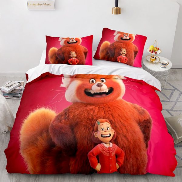 Turning Red Comfortable Bedding Three-Piece Soft and Breathable Duvet Cover - Image 2