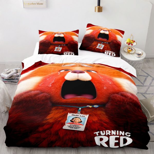 Turning Red Comfortable Bedding Three-Piece Soft and Breathable Duvet Cover - Image 20
