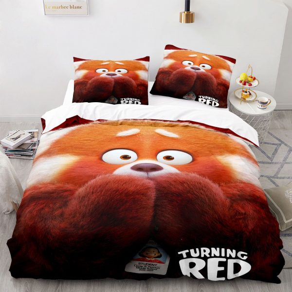 Turning Red Comfortable Bedding Three-Piece Soft and Breathable Duvet Cover - Image 25