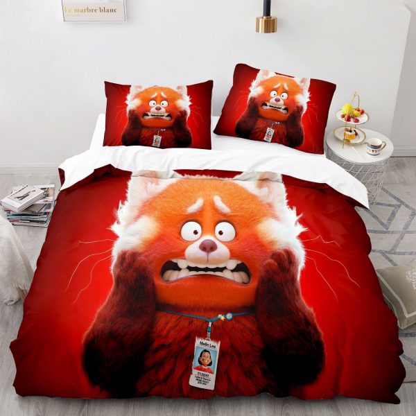 Turning Red Comfortable Bedding Three-Piece Soft and Breathable Duvet Cover - Image 26
