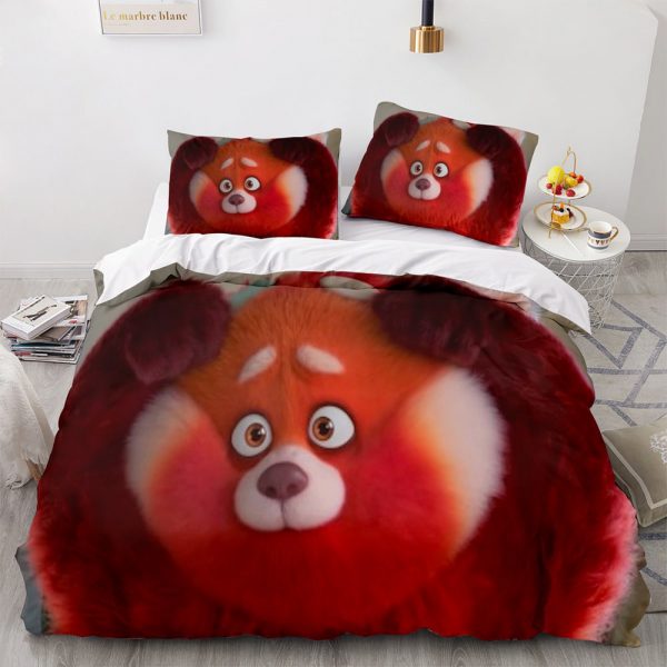 Turning Red Comfortable Bedding Three-Piece Soft and Breathable Duvet Cover - Image 30