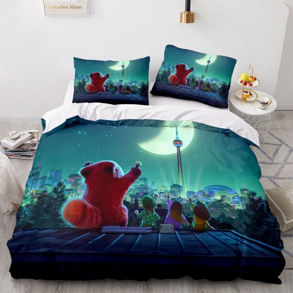 Turning Red Comfortable Bedding Three-Piece Soft and Breathable Duvet Cover - Image 31