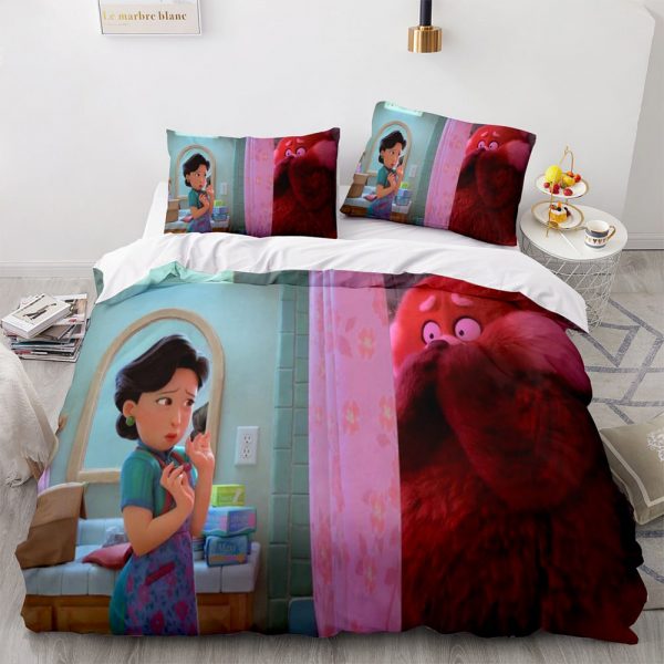 Turning Red Comfortable Bedding Three-Piece Soft and Breathable Duvet Cover - Image 32