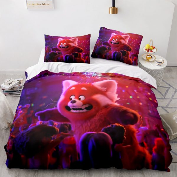 Turning Red Comfortable Bedding Three-Piece Soft and Breathable Duvet Cover - Image 34