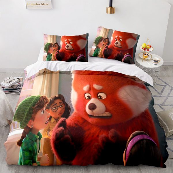 Turning Red Comfortable Bedding Three-Piece Soft and Breathable Duvet Cover - Image 35