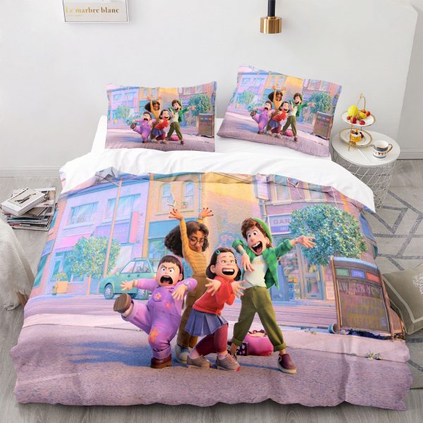 Turning Red Comfortable Bedding Three-Piece Soft and Breathable Duvet Cover - Image 8