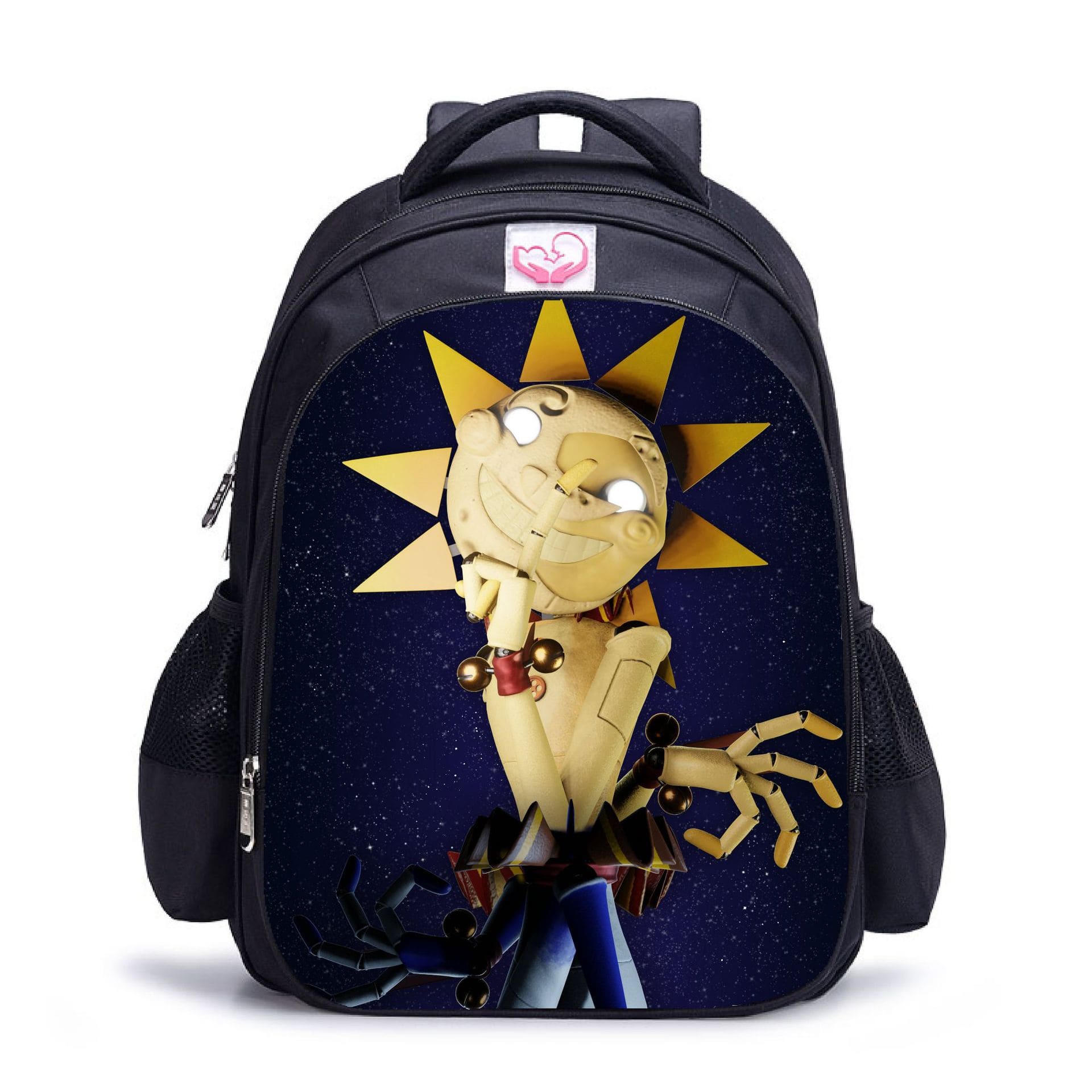 Sundrop and Moondrop double-layer backpack personalized school bag black - Image 5