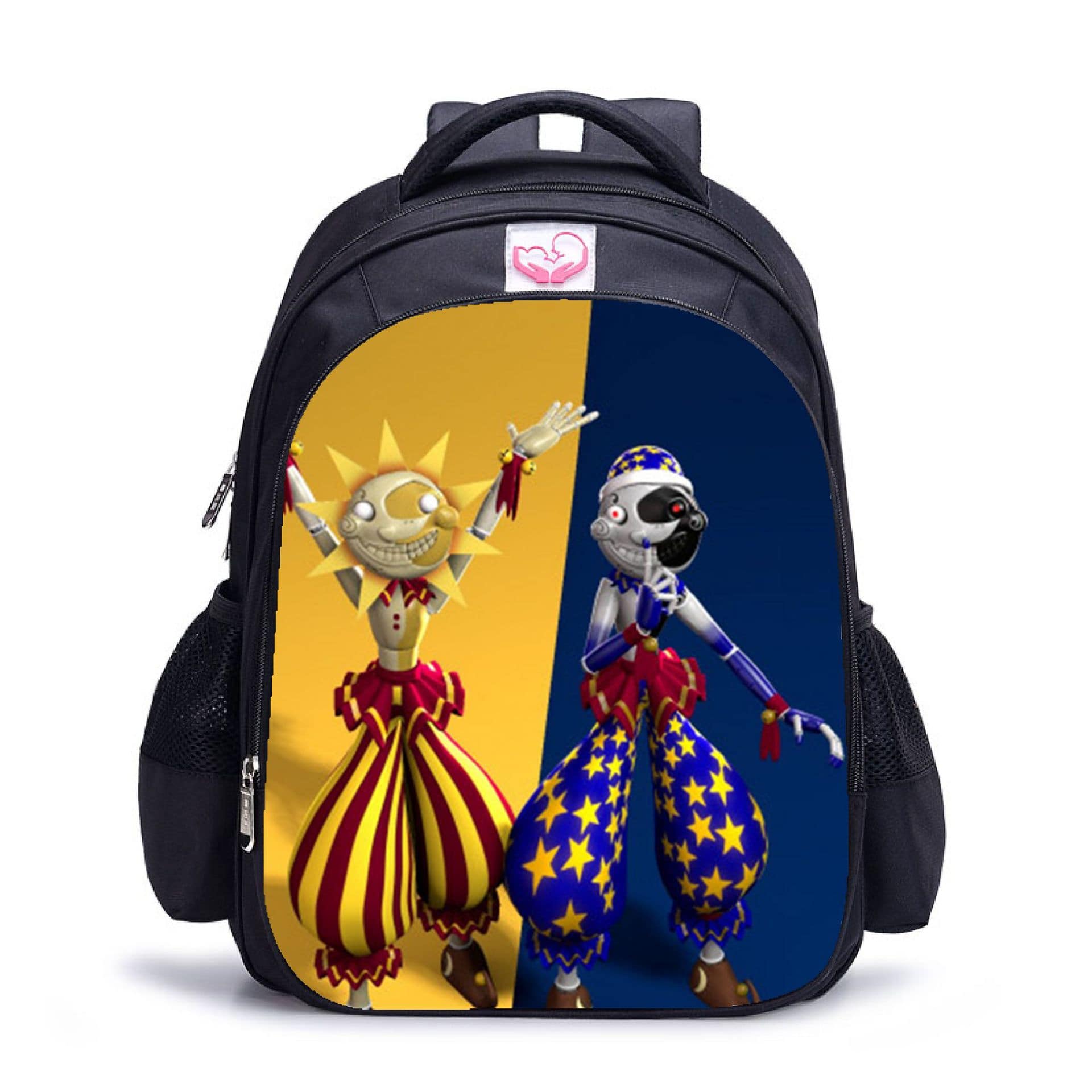 Sundrop and Moondrop double-layer backpack personalized school bag black - Image 4