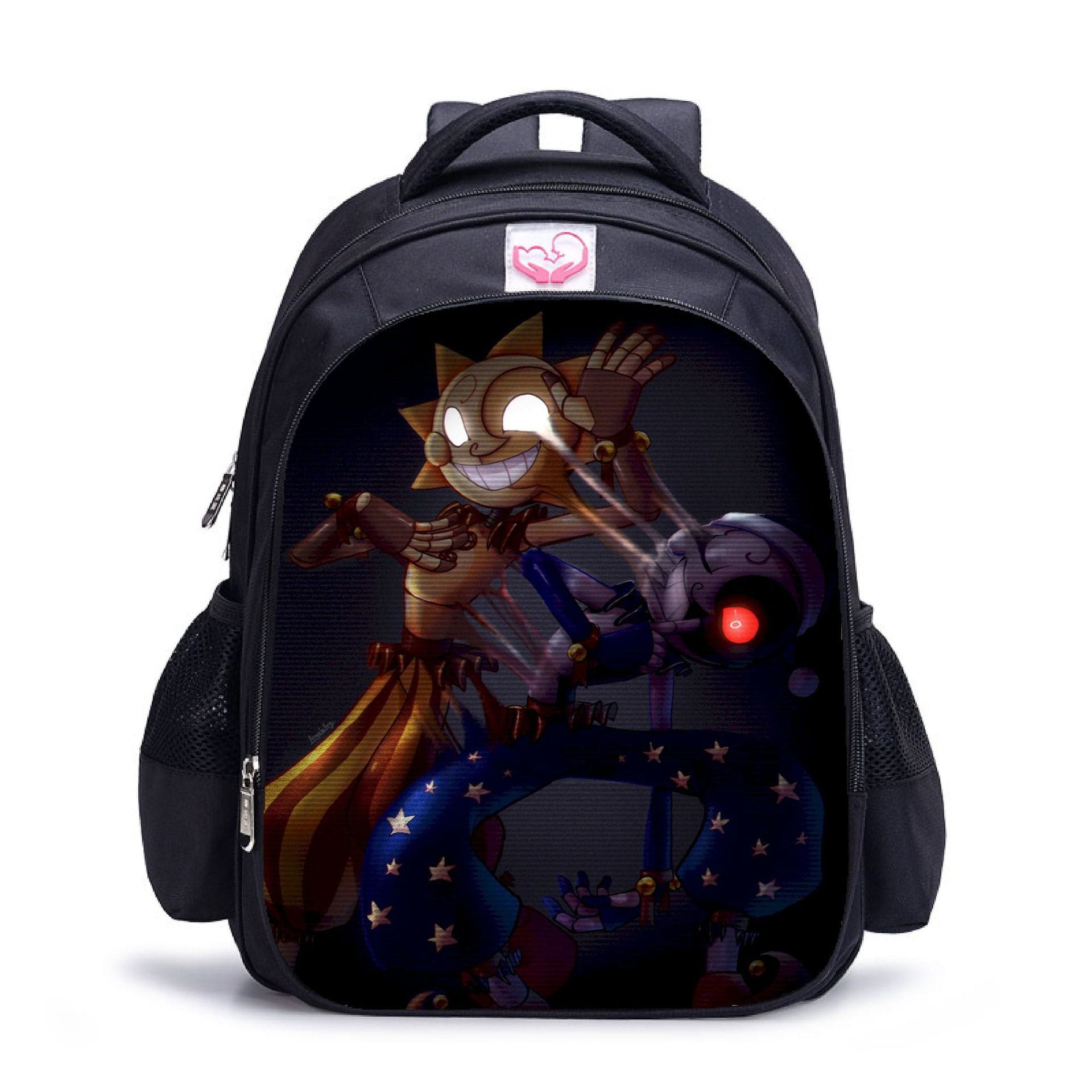 Sundrop and Moondrop double-layer backpack personalized school bag black - Image 6