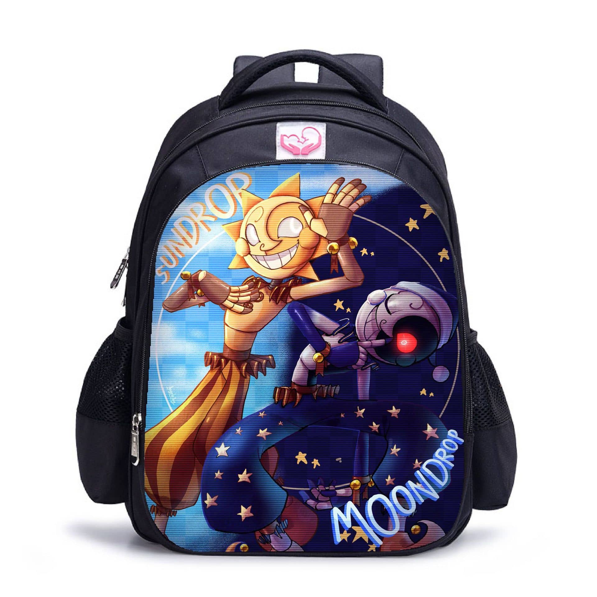 Sundrop and Moondrop double-layer backpack personalized school bag black - Image 7