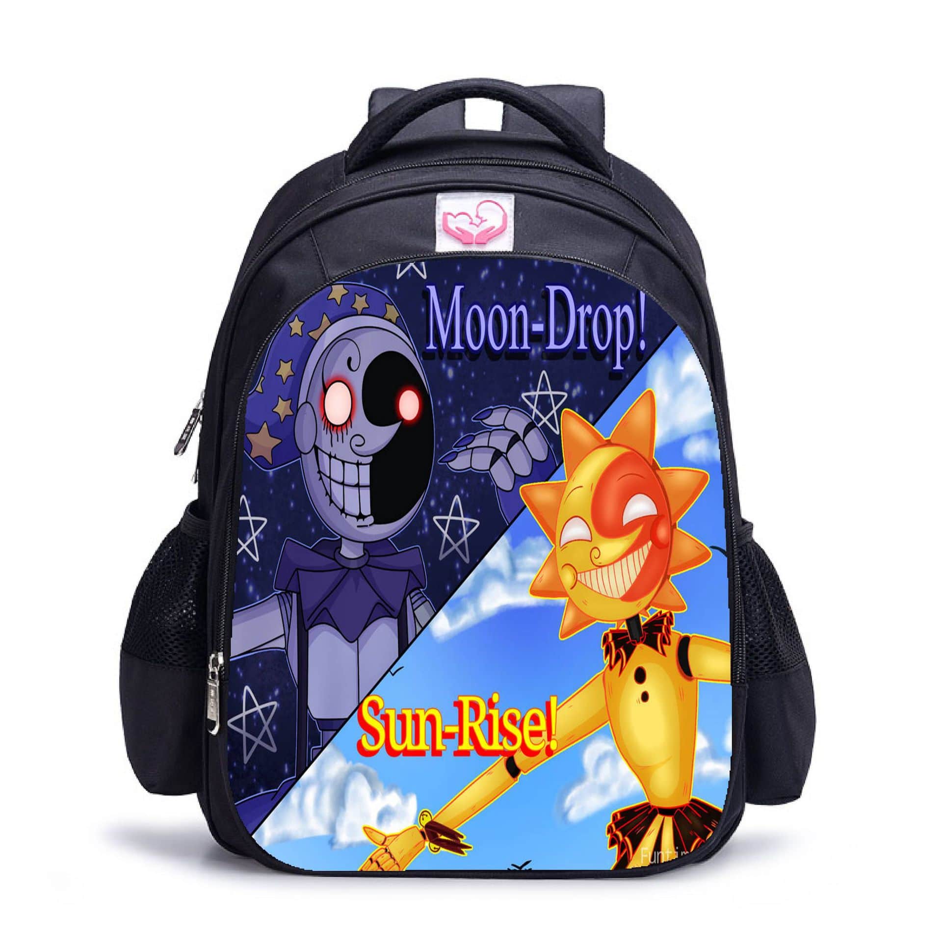 Sundrop and Moondrop double-layer backpack personalized school bag black - Image 8
