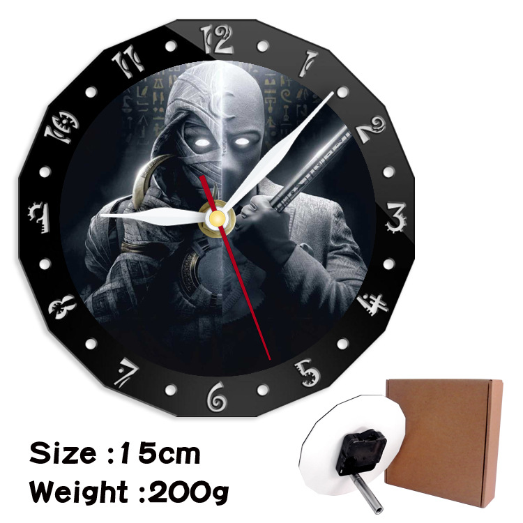 Moon Knight alarm clock wall clock clock decorative clock wall clock 15cm - Image 7